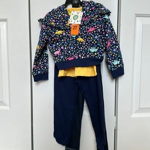 Little me 4 piece - zippered hoodie, t shirt , 2 pants NWT